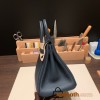 Hermes Birkin 25cm togo  6O/Vert Cypres & S4 /Deep Blue Full Handmade 148