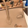 Hermes Birkin 25cm togo 14/Beige Silver Hardware Full Handmade 151