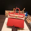 Hermes Birkin 25cm togo S3 /Rouge Cœur Gold Hardware Full Handmade 157