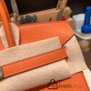 Hermes Birkin 25cm togo 93/Orange Silver Hardware Full Handmade 158