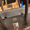 Hermes Birkin 25cm togo o 46/Ebene Silver Hardware Full Handmade 161