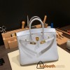 Hermes Birkin 25cm togo 7R /Azur Gold Hardware Full Handmade 163