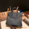 Hermes Birkin 25cm togo 88/ Graphite Silver Hardware Full Handmade 164