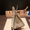 Hermes Birkin 25cm Chevre 80 /Pearl Grey& 18/Étoupe Grey Silver Hardware Full Handmade 170