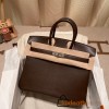Hermes Birkin 25cm Chevre 41/Havane & 37 /Gold Gold Hardware Full Handmade 171