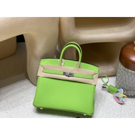 【Birkin Bag 】Togo 25cm 6R Kiwi   Silver 