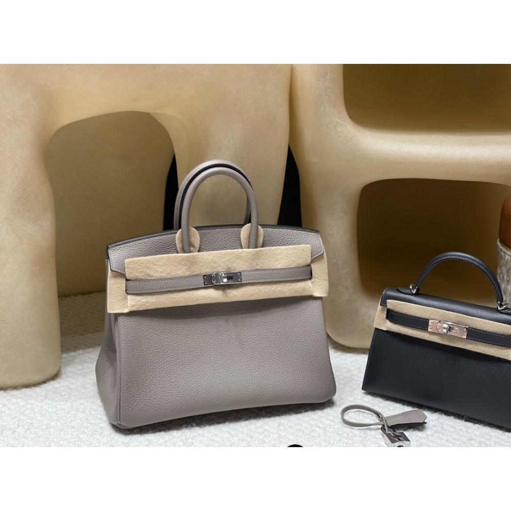 【Birkin Bag 】Togo 25cm M8 Gris AsphaltSilver