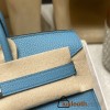 【Birkin Bag 】Togo 25cm 7B Turquoise Blue Silver 