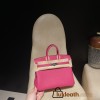 【Birkin 25cm Togo】E5 Rose Tyrien ×S3 Rouge Cœur Silver 