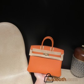 【Birkin 25cm Togo】93 Orange  ×K5 Tosca   Gold