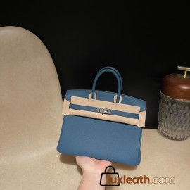 【 HERMES】Birkin 25 Togo  W0 Vert Bosphore Silver