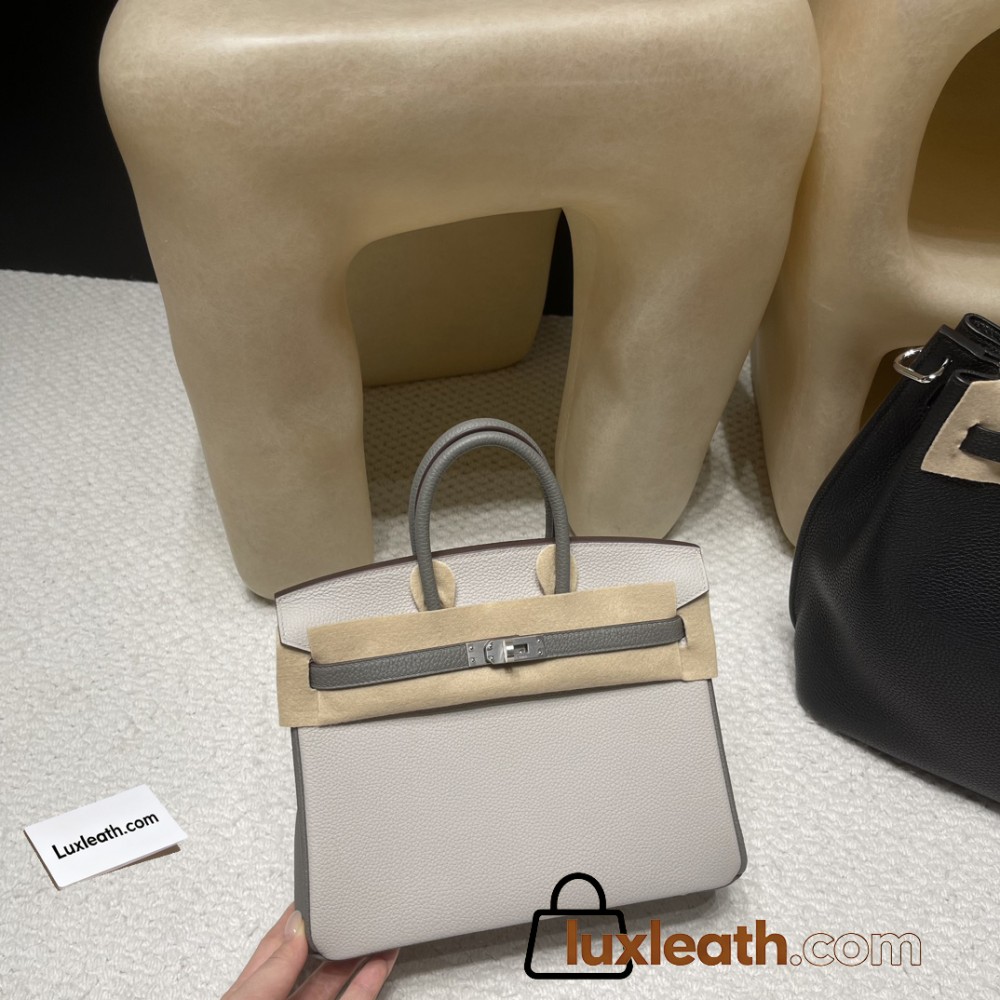 【2024-2025 NEW】 HERMES Birkin 25 Togo  80 Gris perle ×0L Gris Meyer Silver