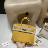 【 HERMES】Birkin 25 Togo  9D Jaune Ambre Silver