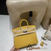 【 HERMES】Birkin 25 Togo  9D Jaune Ambre Silver