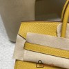 【 HERMES】Birkin 25 Togo  9D Jaune Ambre Silver