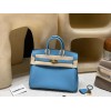 【Bag 】 HERMES Birkin 25 Togo  7B Turquoise Blue Gold 