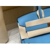 【Bag 】 HERMES Birkin 25 Togo  7B Turquoise Blue Gold 