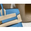 【Bag 】 HERMES Birkin 25 Togo  7B Turquoise Blue Gold 