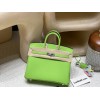 【Bag 】 HERMES Birkin 25 Togo 6R Kiwi   Silver
