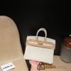 【 HERMES】Birkin 25 Togo  01 White  Gold 