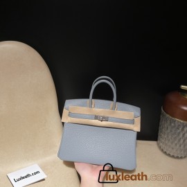 【 HERMES】Birkin 25 Tc   J7 Blue Lin   ×D0 Beige de Weimar Silver