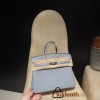 【 HERMES】Birkin 25 Tc   J7 Blue Lin   ×D0 Beige de Weimar Silver