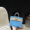 【NEW】 HERMES Birkin 25 Togo  P3 Blue du Nord ×10 Craie   Gold 