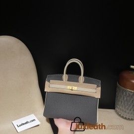 【NEW】 HERMES Birkin 25 Togo  88 Graphite ×10 Craie   Gold 
