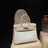 4Z Gold Hardware 4Z/Gris Mouette Hermès Birkin Ostrich 25cm High-End Custom-Made Birkin 30cm South African KK Ostrich  