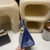 R2 Blue Agate & 77/Blue Iris Gold Hardware Hermès Birkin Ostrich 25cm High-End Custom-Made 25 Birkin South African KK Ostrich  