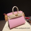 Hermes Birkin25 sellier Epsom X9 Mauve Sylvestre 10 Craie Epsom Full Handmade birkin25-w001