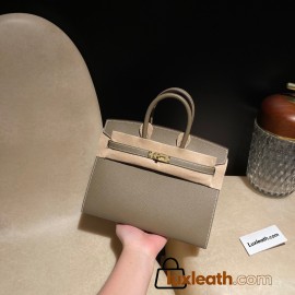 Birkin25 sellier Epsom 18/Étoupe Grey Gold Hardware Full Handmade