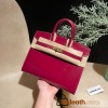 Birkin25 sellier box 55 /Rouge H Gold Hardware Full Handmade