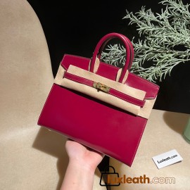 Birkin25 sellier box 55 /Rouge H Gold Hardware Full Handmade