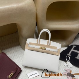 01 / White  Gold Hardware   Epsom   Birkin 25cm Sellier Epsom 