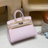 Epsom 09/Mauve Pale Silver Hardware  Full Hand-Stitchin Epsom Birkin 25cm Sellier