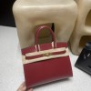 Hermès 30 Birkin Sellier Box  55/Rouge H Gold Hardware Box  