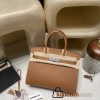 Hermès Birkin Sellier Saddle StitchいEpsom 37 / Gold    Silver Hardware  Full Hand-Stitching   Epsom