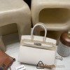 Hermès Birkin Sellier Saddle Stitch Epsom 10 / Craie Silver Hardware  Full Hand-Stitching  Epsom