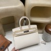 Hermès Birkin Sellier Saddle Stitch Epsom 10 / Craie Silver Hardware  Full Hand-Stitching  Epsom
