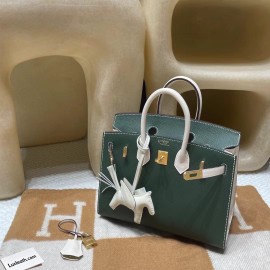 Hermès Birkin Sellier Saddle Stitch Epsom 2Q / Vert Anglais × i2 / Nata     Epsom