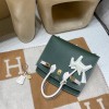 Hermès Birkin Sellier Saddle Stitch Epsom 2Q / Vert Anglais × i2 / Nata     Epsom