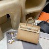 Hermès Birkin25 Sellier Saddle Stitch Epsom 0M / Chai  Silver Hardware   Epsom