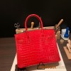 Hermes Birkin 30cm porosus Crocodile 95 /Braise Gold Hardware  Full Handmade birkin30-003