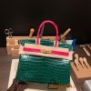 Hermes Birkin 30cm porosus Crocodile 8T /Rose Candy Gold Hardware  Full Handmade birkin30-004