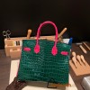 Hermes Birkin 30cm porosus Crocodile 8T /Rose Candy Gold Hardware  Full Handmade birkin30-004