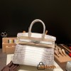 Hermes Birkin 30cm Himalaya 01 Silver Hardware   Full Handmade birkin30-005