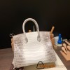 Hermes Birkin 30cm Himalaya 01 Silver Hardware   Full Handmade birkin30-005