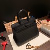 Hermes Birkin 30cm so black Crocodile Black Hardware  Full Handmade birkin30-007