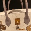 Hermes Birkin 30cm Ostrich M8/Gris Asphalt & 3C /Parchemin Gold Hardware  Full Handmade birkin30-015